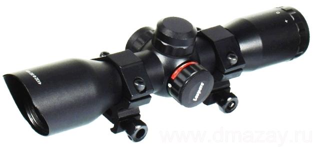   LEAPERS () SCP-CR432L5 GOLDEN IMAGE 4X32 Mini Crossbow Scope with 5-Step RGB Illuminated Reticle